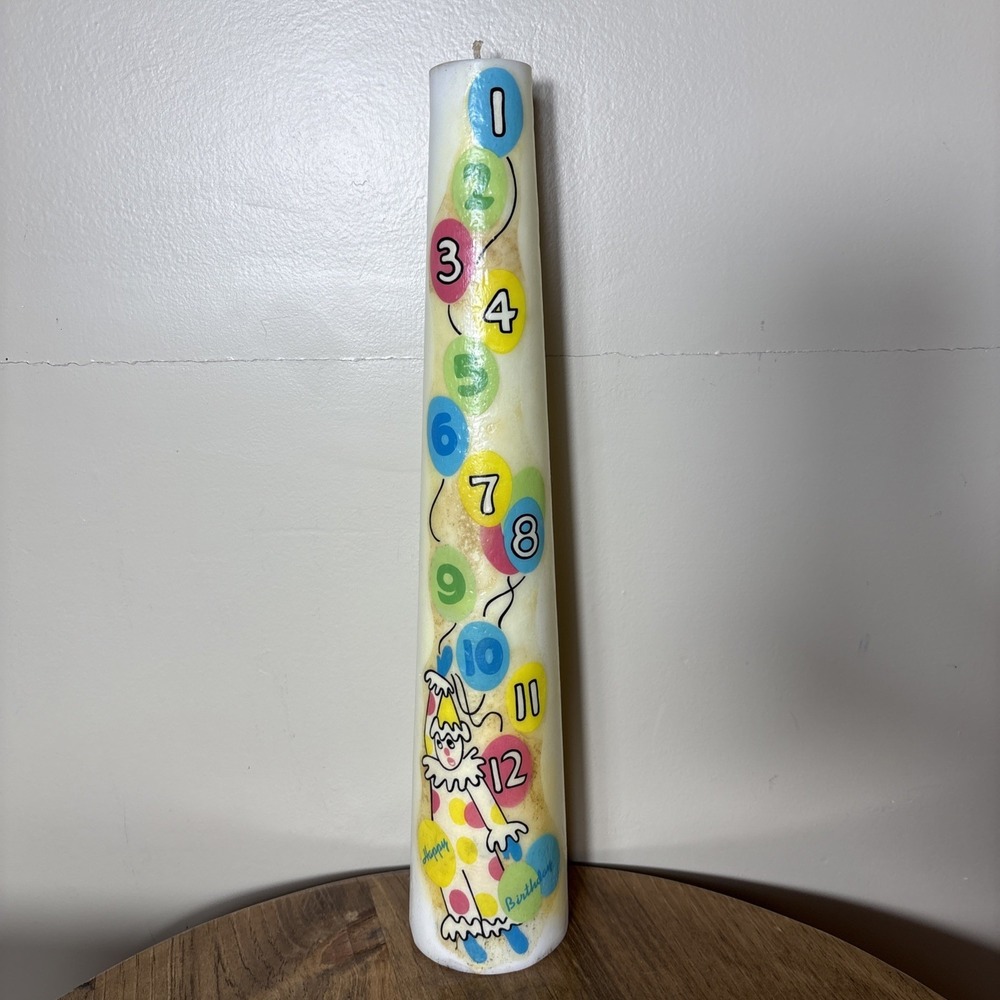Vintage Birthday Countdown Candle By Colonial Candle